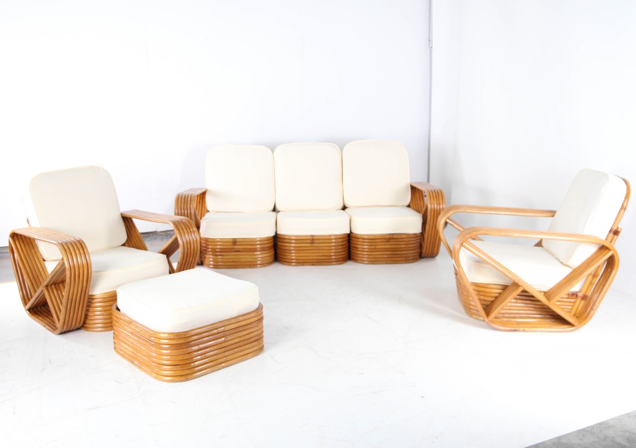 Salon en rotin de Paul Frankl