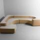 'Lara' sofa by Roberto Pamio for Stilwood in beige velvet, Italy 1958