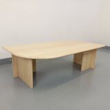 Vintage rectangular travertine coffee table from the 70s