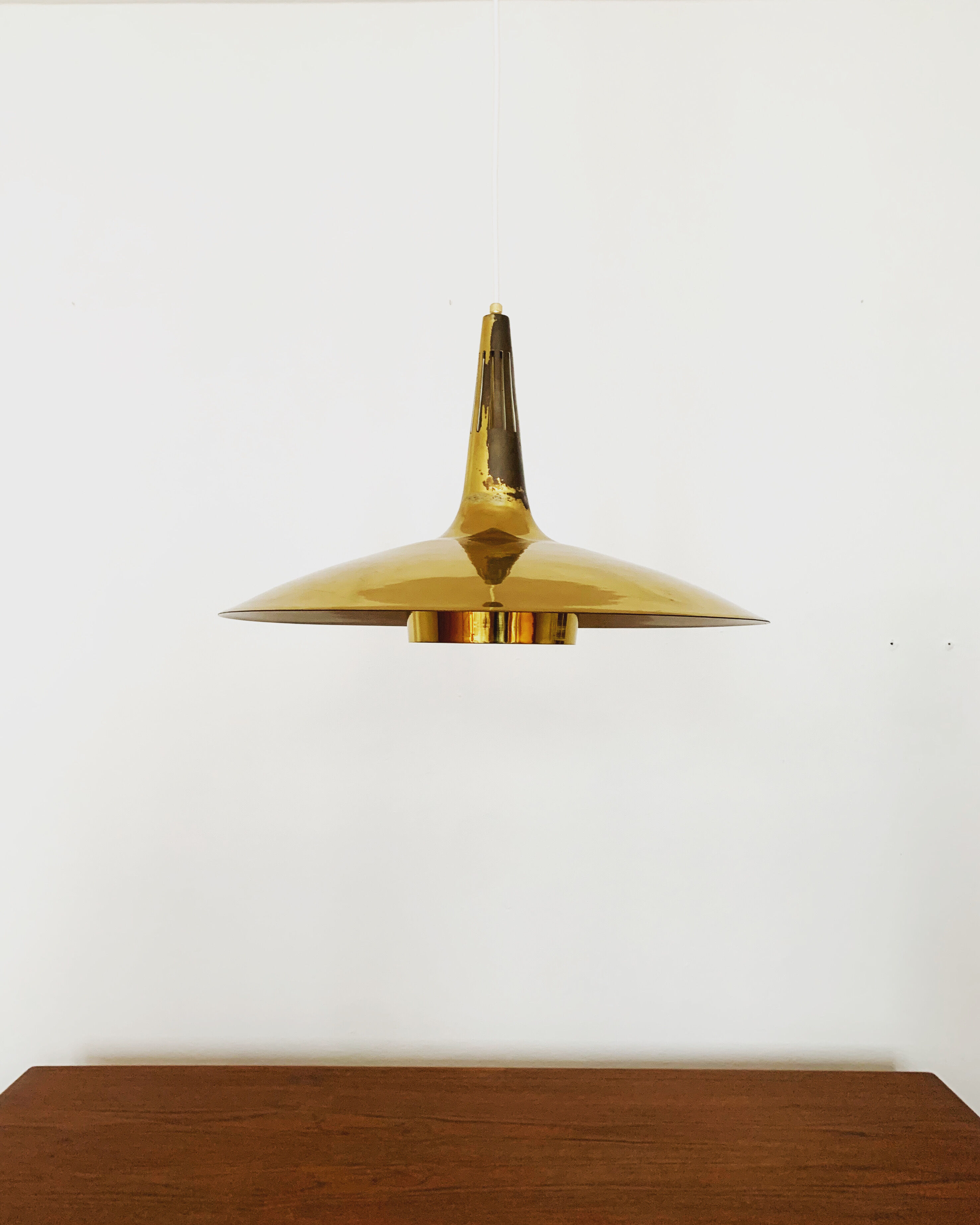 Swedish Mid-Century Modern brass pendant lamp