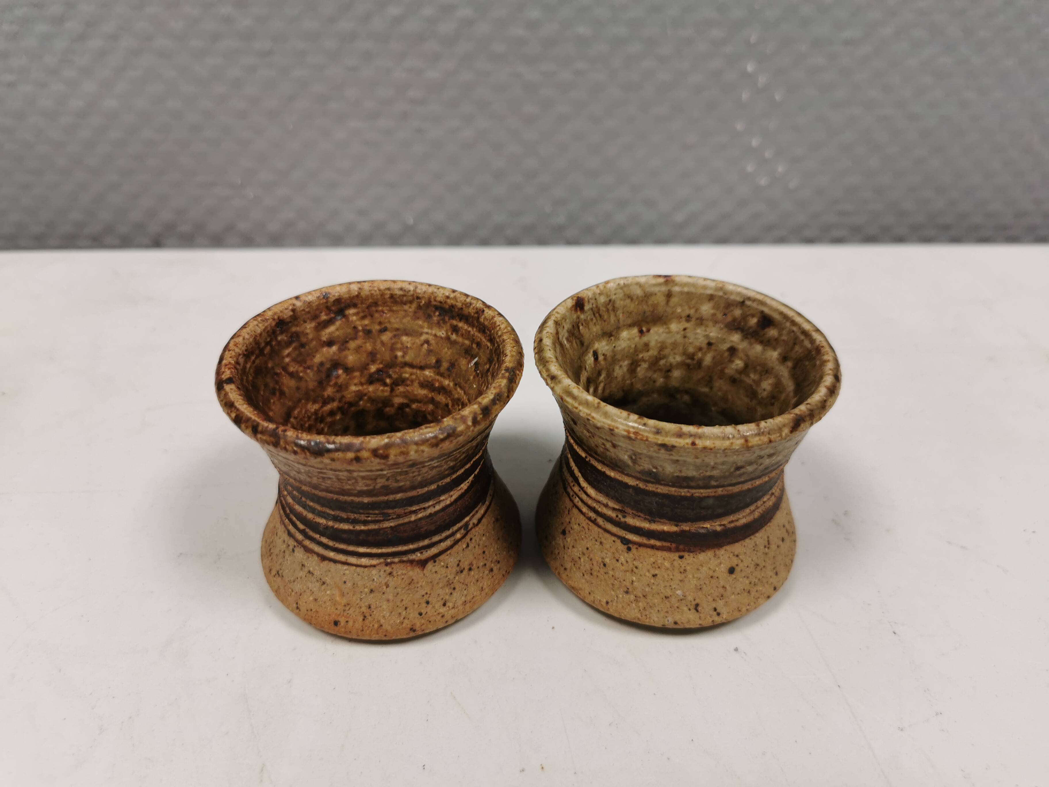 Two small vases/candlesticks/pots by the famous Tue Poulsen Denmark 1970s