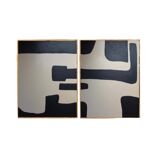 Set of two abstract canvases