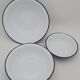 Trio de plats en tôle émaillée