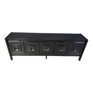 Buffet brutaliste en - bois