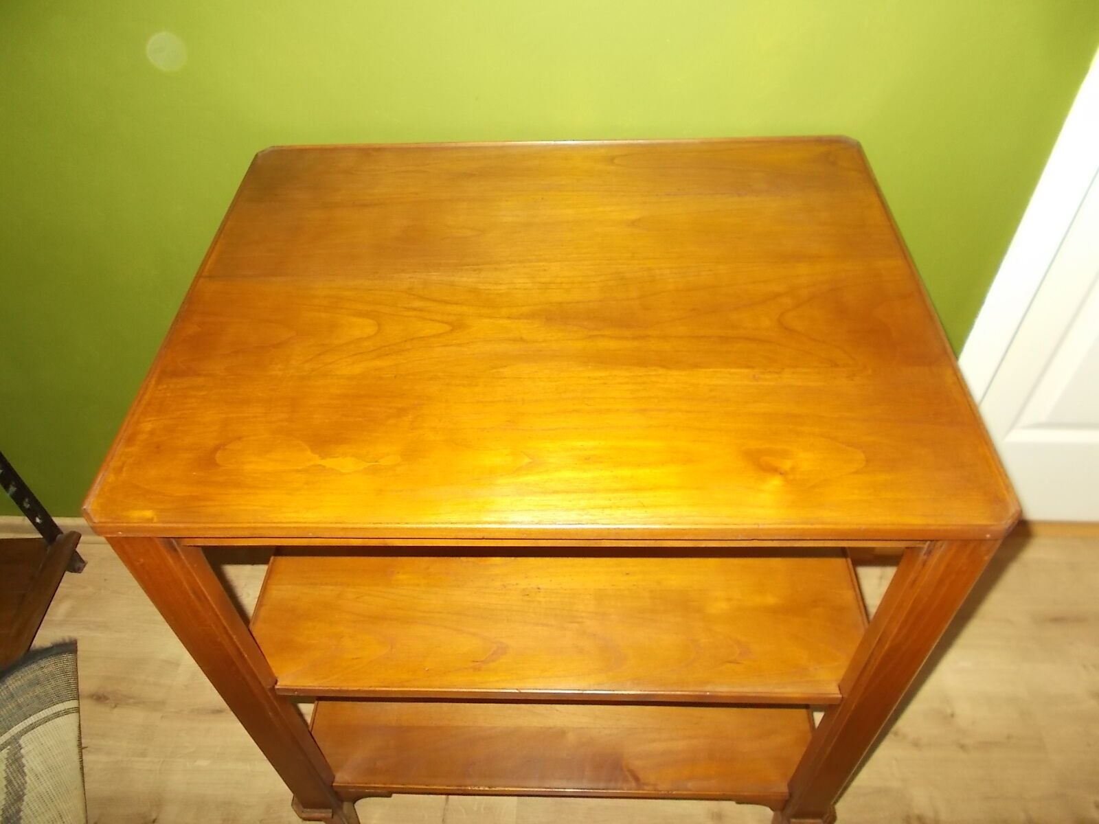 Cherry wood console side table