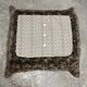 Vintage Togo pouf in brown Liberty print velvet with floral pattern by Ligne Roset (rare)