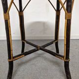 Table in bamboo and rattan Napoleon III