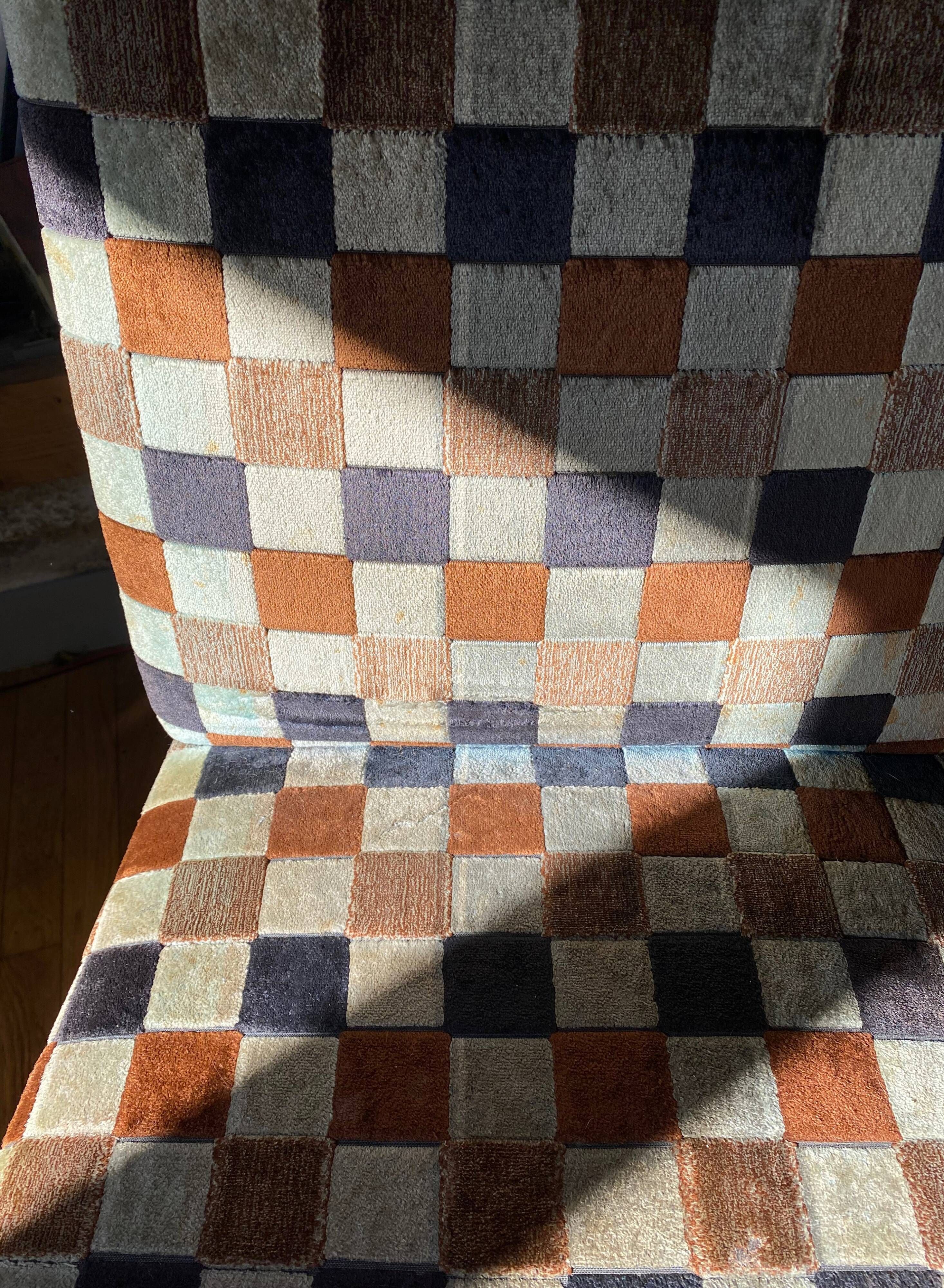 Nap fringe heating chair. III / velour ska 70's Top deco