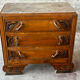 Compact Art Deco commode from the 1930s, carved wood and marble.