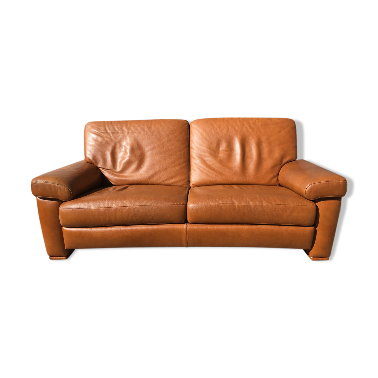 Leather sofa 1980 Burov