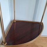 Shelf corner console notch in formica