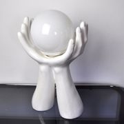 Lampe "Mains" en céramique blanche France 1980