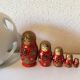 Poupées russes Matriochkas anciennes vintage rouge