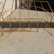 Vintage metal metal perforated magazine holder