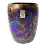 Rare Joska vase, Art Nouveau style, iridescent blown glass, Germany 1990