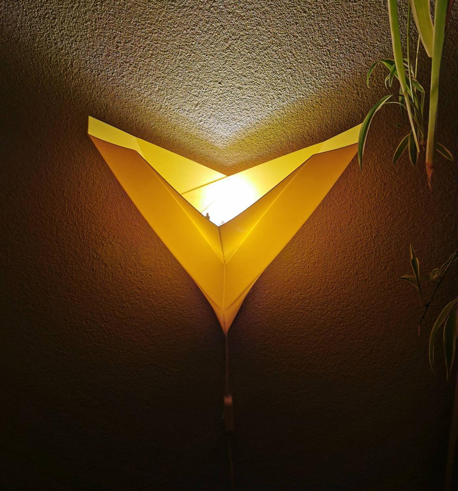 Ikea 1990 vintage yellow plastic applique