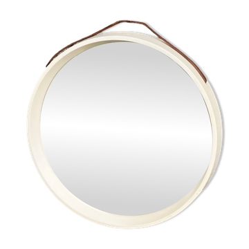 Round mirror, hanging mirror, Reflections by Thermotex, Denmark, 1970