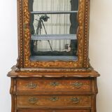 18th Century Dutch Trumeau Walnut with Maple Wood Inlays, Netherlands, 1760