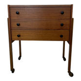 Travailleuse en bois collection de cornes années 1960 scandinaves