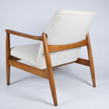 Polish icon, armchair model GFM-64, designed by E.Homa, 1960s, cream
