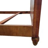 Art Deco bed in walnut and burl walnut 140x190cm