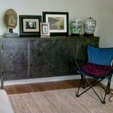Black forged steel sideboard