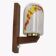 1960s wall lamp in teak and opaline by Guro Leuchten