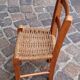 Small chair for children, folk art, wood and straw.