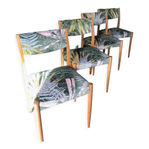4 chaises vintage entièrement