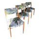 4 chaises vintage entièrement rénovées