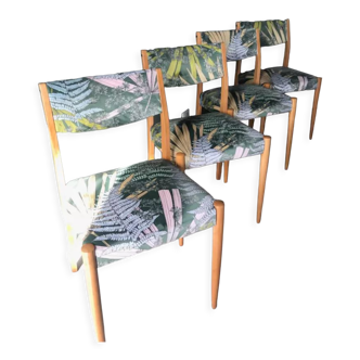 4 chaises vintage entièrement rénovées