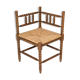 Mid-century provincial antique bobbin corner chair, France, 1940s.