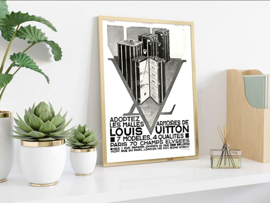 Vintage poster - advertising print - louis vuitton - 30x40cm, 1930s