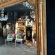 Napoleon iii period fireplace mirror in golden wood with putti decor - 19th century