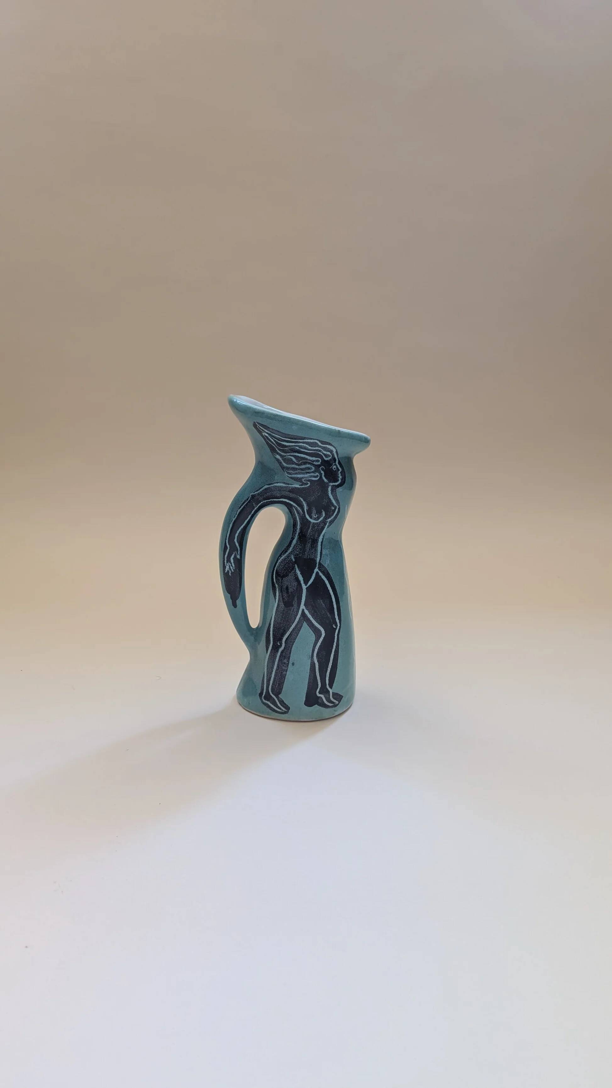 Ceramic pitcher by Jacques Sagan in Vallauris