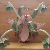 Lustre iron and painted sheet flowers camellias