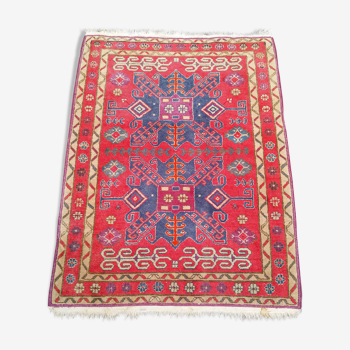 Kazak vintage Persian handmade carpet 112 x 87