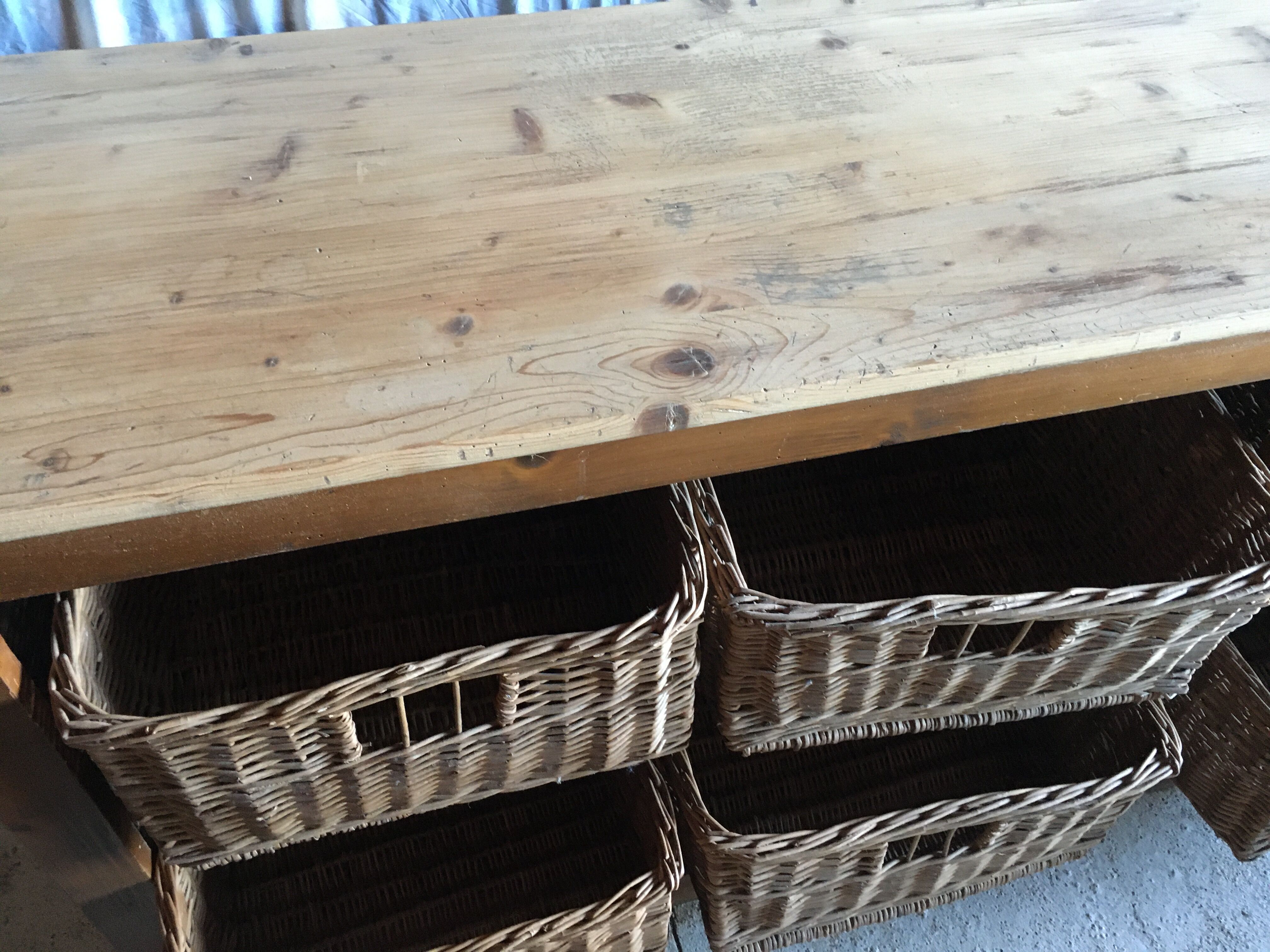 Craft furniture with wicker baskets