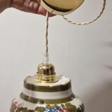 Rustic hand painted pendant light