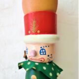 Vintage hand-painted old wooden shell