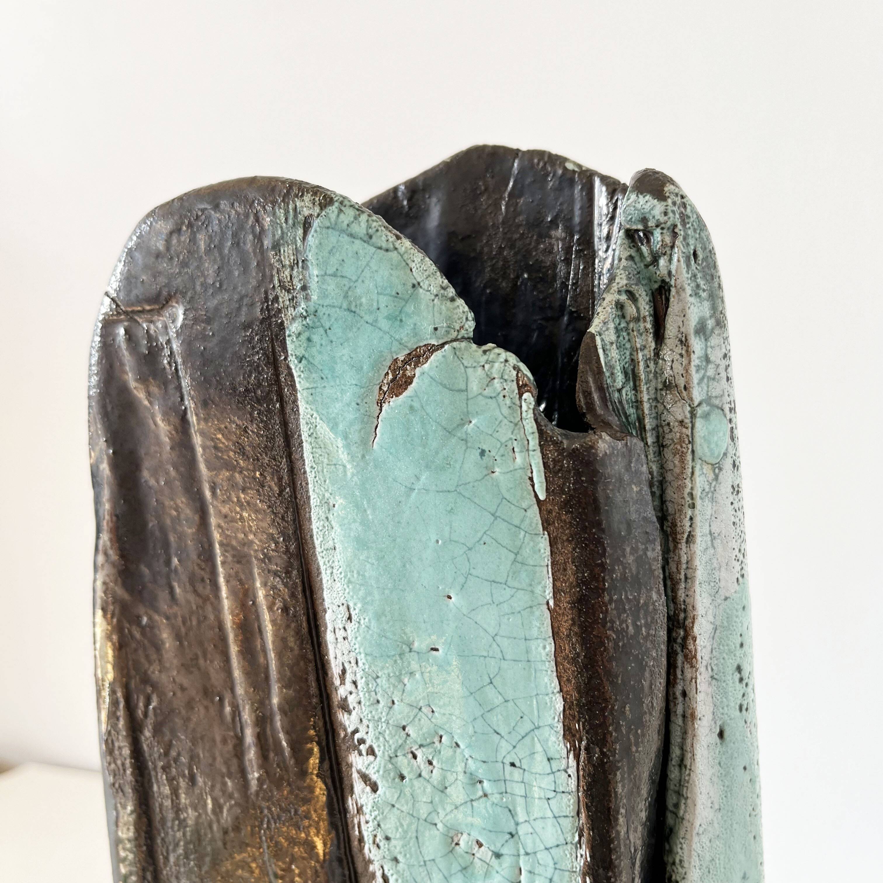 Brutalist Sculptural Ceramic Vase