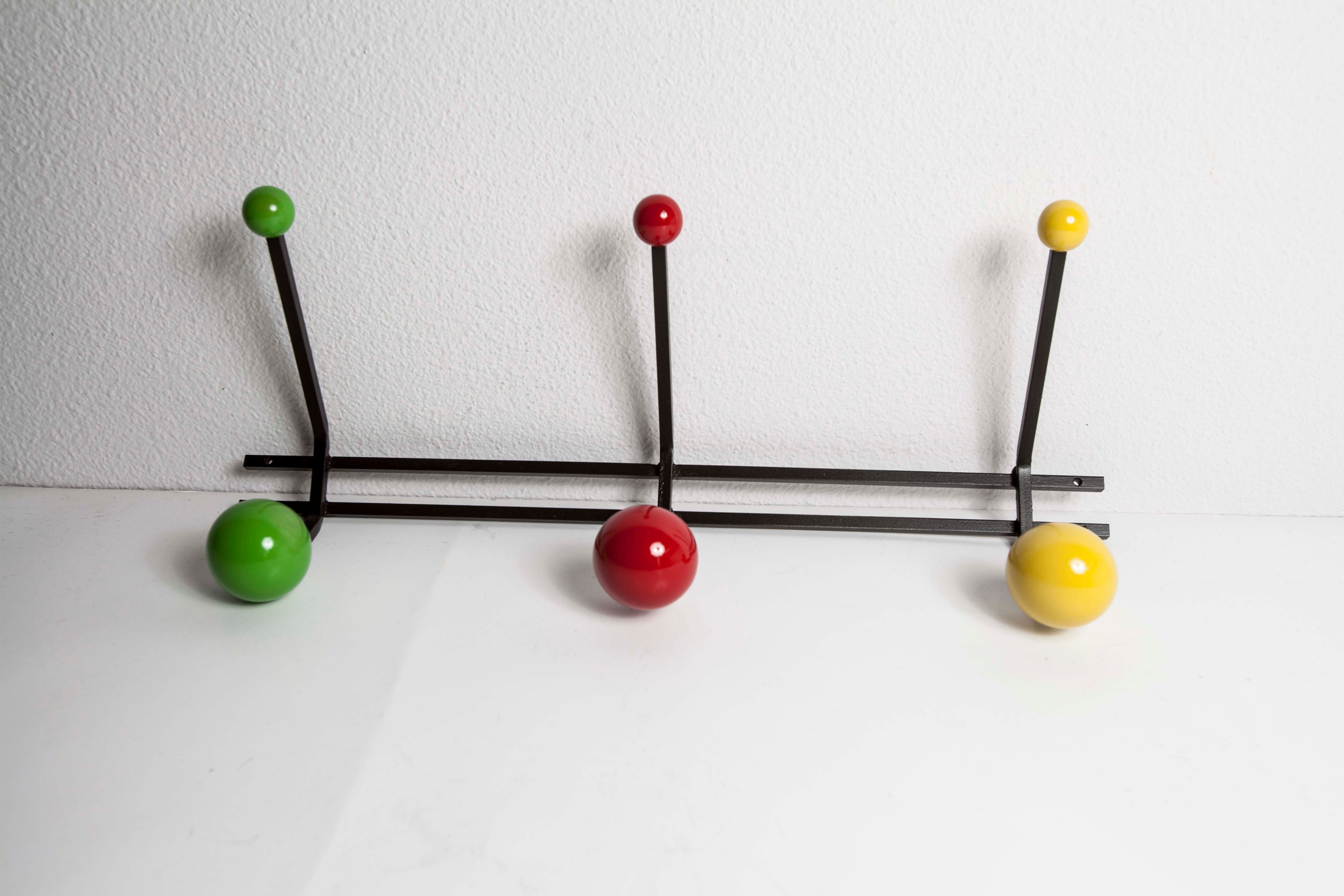 Coat rack 6 balls restored