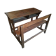 Desk school desk double wood massif 30/40 years