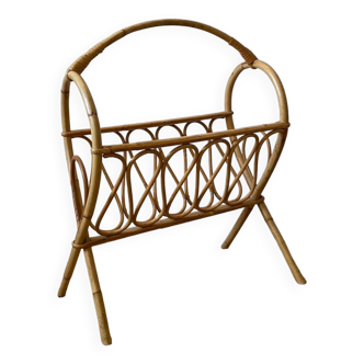 Rattan magazine holder