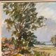 Original Swedish Oil on Canvas – “Landscape” by Sigurd Hagegård – Signed – Vintage & Framed – 62 × 53 cm (24.4" × 20.9")