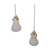 Duo of small glass pendants