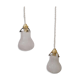 Duo of small glass pendants