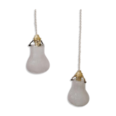 Duo of small glass pendants
