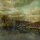 Screen by Bernard Cuenin with lacquered landscape, circa 1970