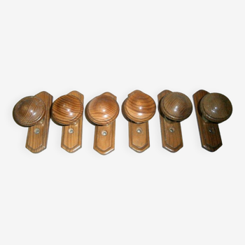 6 Cremone knobs for window, in solid pine